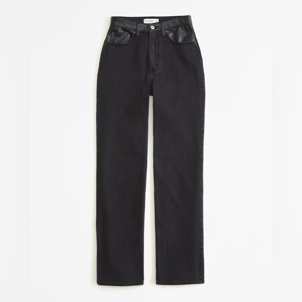 Abercrombie and Fitch, 90s straight ultra high-rise mixed fabric size 31